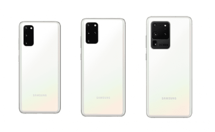 Les Samsung Galaxy S20 prennent des couleurs