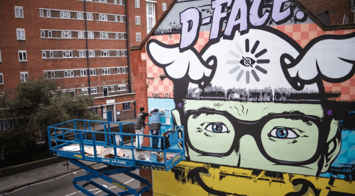 Zippo s'associe avec le Street Artiste D*Face à l'occasion du premier London Mural Festival