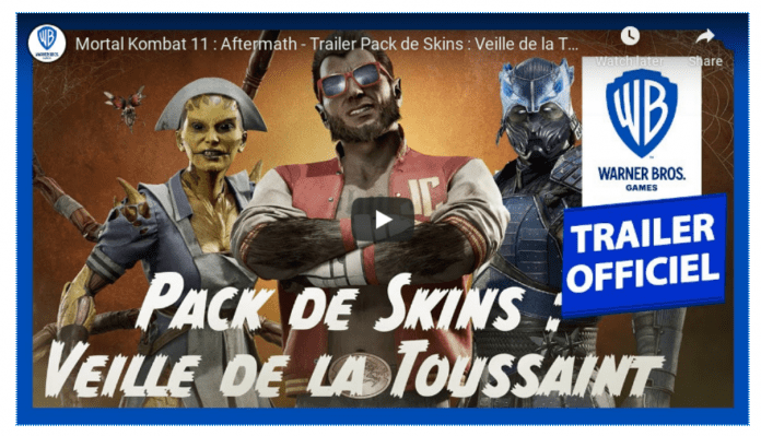 Mortal Kombat 11 : Aftermath : le Pack de Skins : Veille de la Toussaint disponible