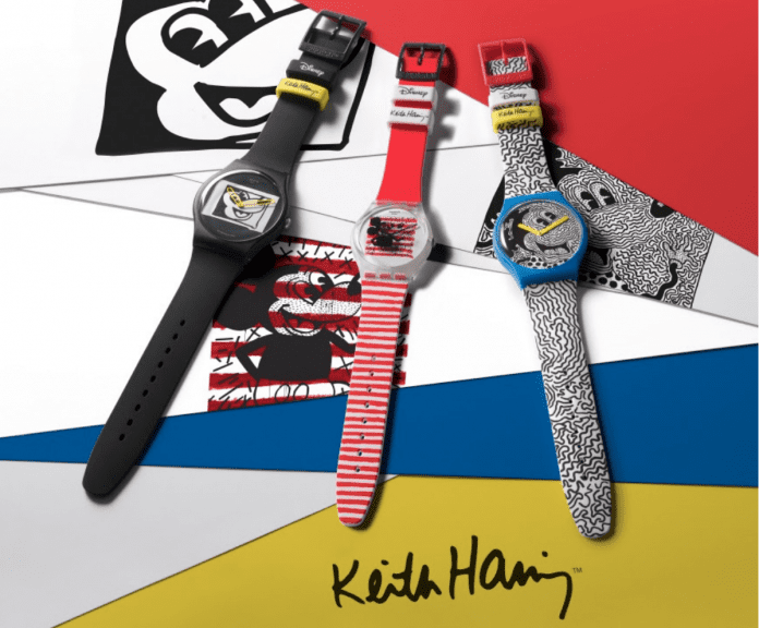 Une nouvelle collection Swatch Disney Mickey Mouse X signée Keith Haring