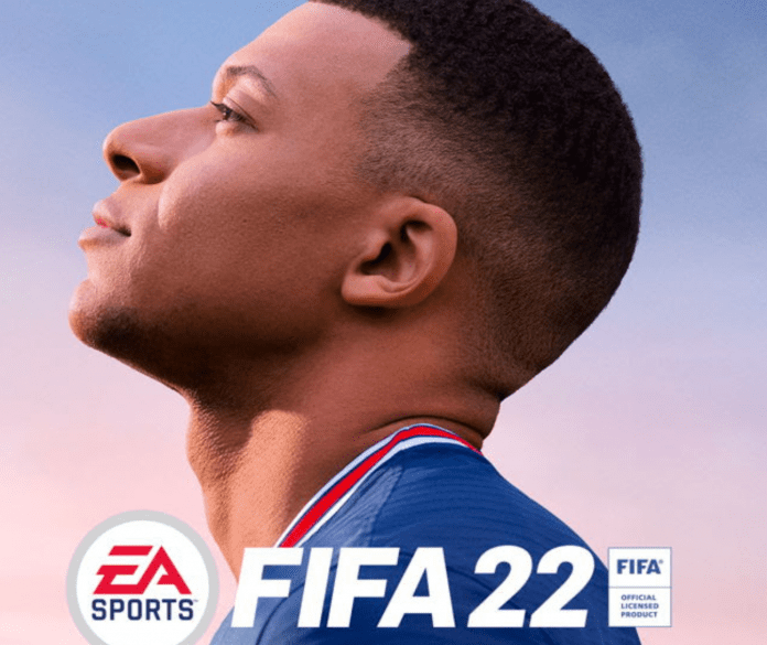 Kylian Mbappé en couverture de FIFA 22