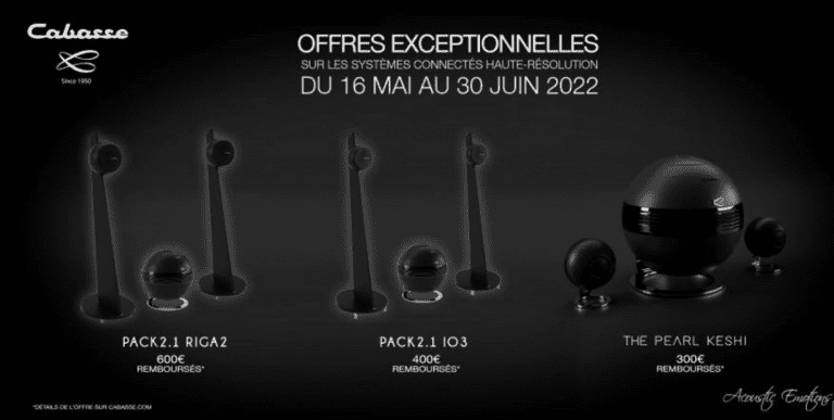Cabasse propose plusieurs offres exceptionnelles sur ses systèmes 2.1 connectés haute résolution