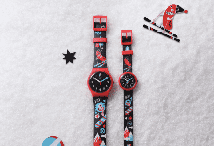Swatch et Flik Flak lancent un duo de montres design hivernales