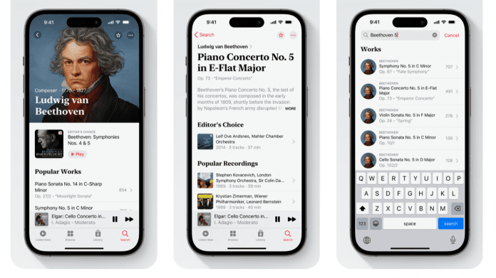 Apple lance une app dédiée à la musique classique le 28 mars