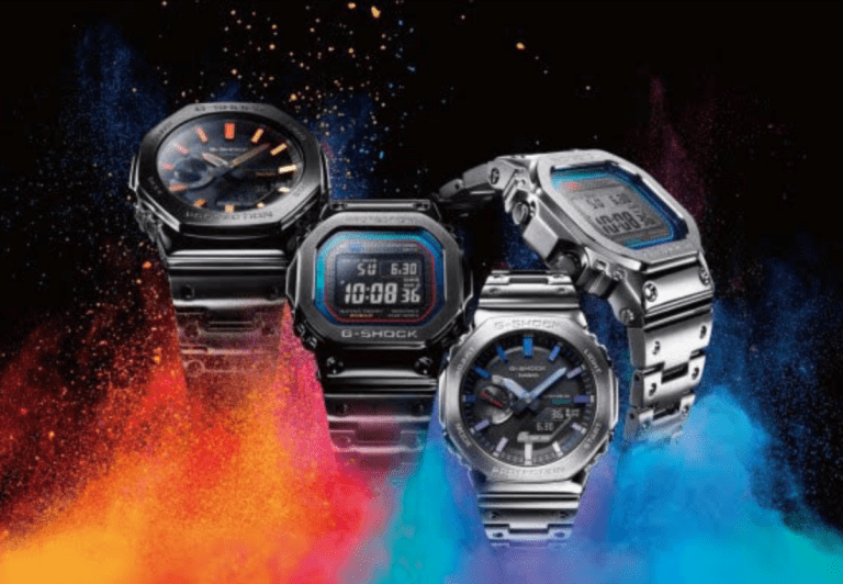 G-SHOCK dévoile sa collection en métal aux accents multicolores