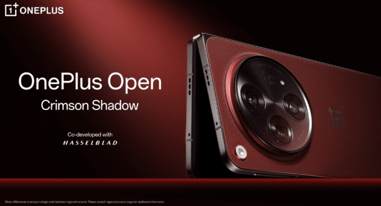 OnePlus Open Apex Edition, classe avec son coloris Crimson Shadow