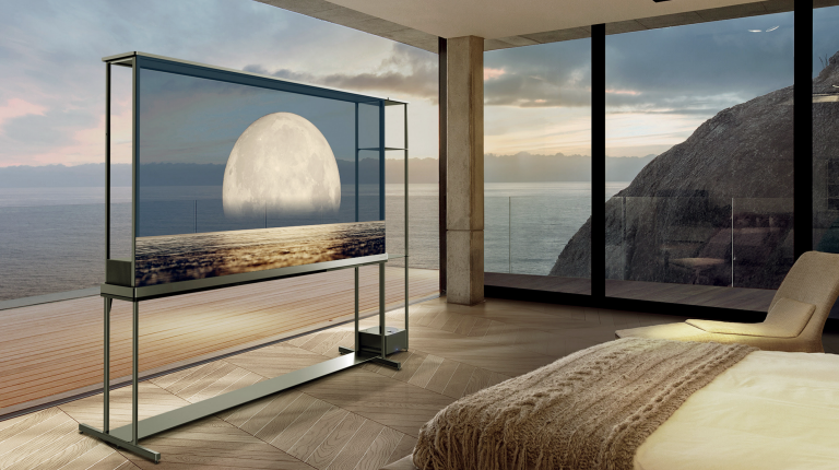 Voici le premier téléviseur 4K Oled transparent et sans fil au monde, signé LG