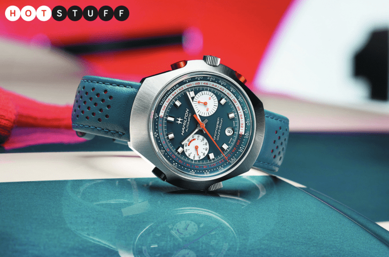 Le nouveau Chrono rétro signé Hamilton est magnifique en bleu, et il est presque parfait