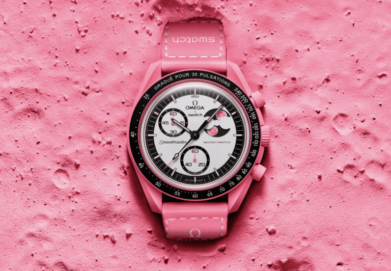 Une nouvelle Omega x Swatch MoonSwatch rose pour le 1er avril