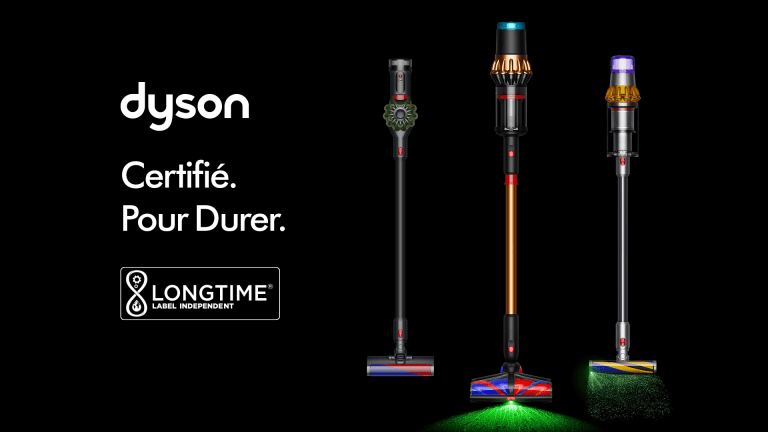 Dyson premier fabricant d’aspirateurs sans fil labellisés Longtime